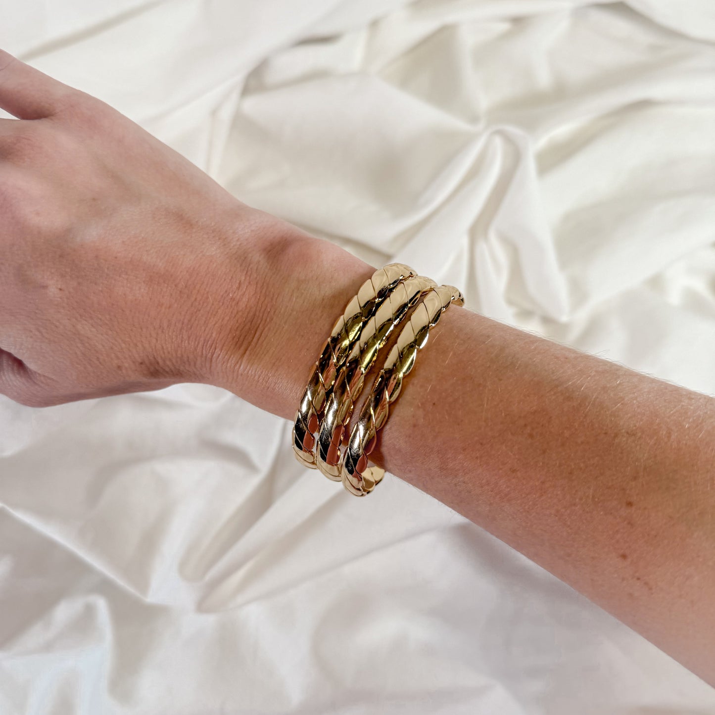 Twisted Gold Cuff Bracelet