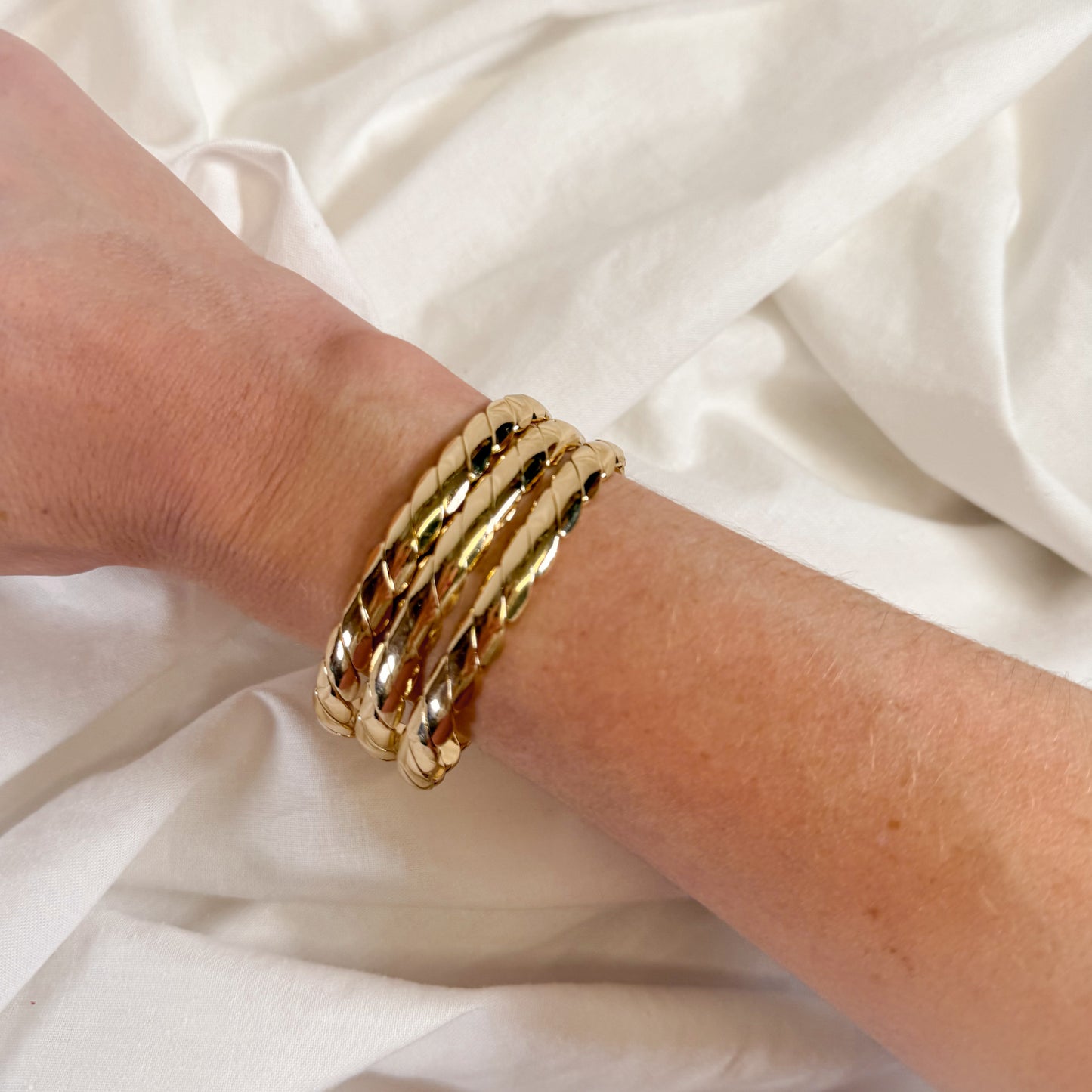 Twisted Gold Cuff Bracelet