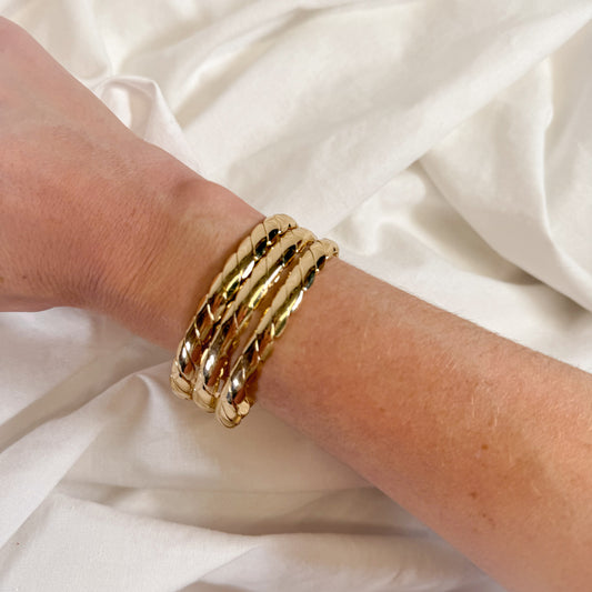 Twisted Gold Cuff Bracelet
