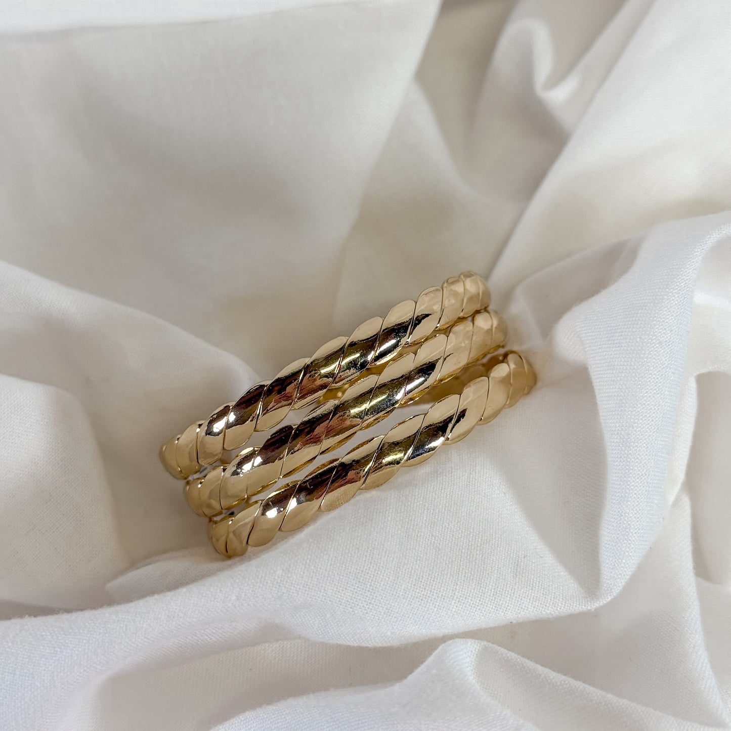 Twisted Gold Cuff Bracelet