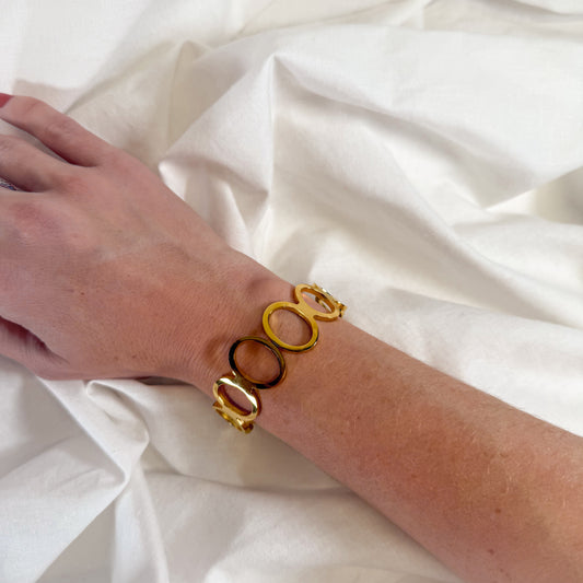 Gold Circle Cuff Bracelet