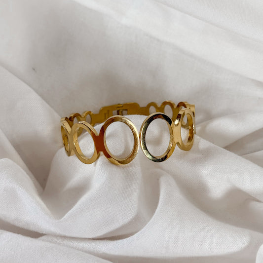 Gold Circle Cuff Bracelet