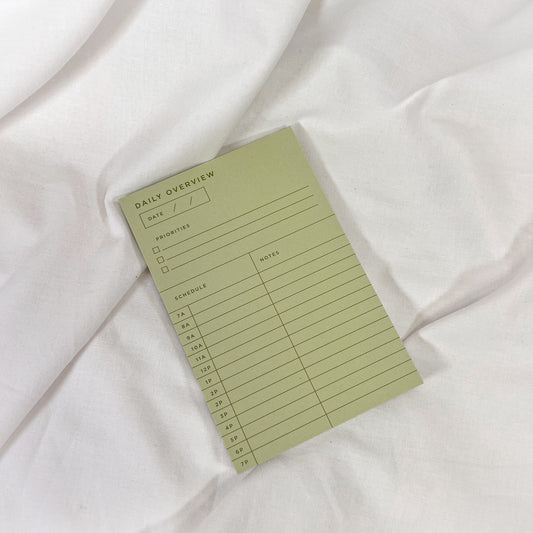 Lime Daily Planner Notepad