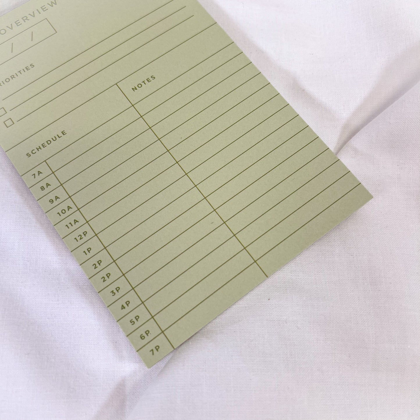 Lime Daily Planner Notepad