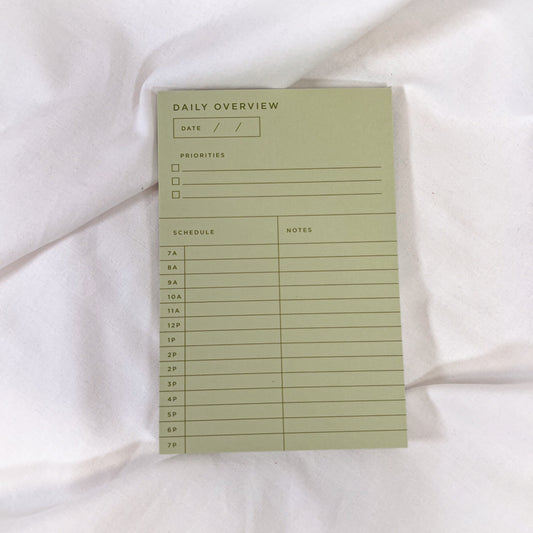 Lime Daily Planner Notepad