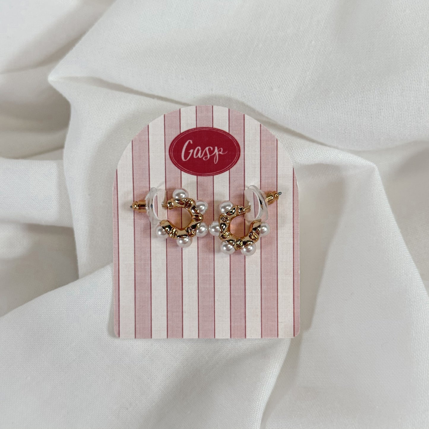 Classic Pearl Hoop Earrings