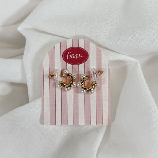 Classic Pearl Hoop Earrings