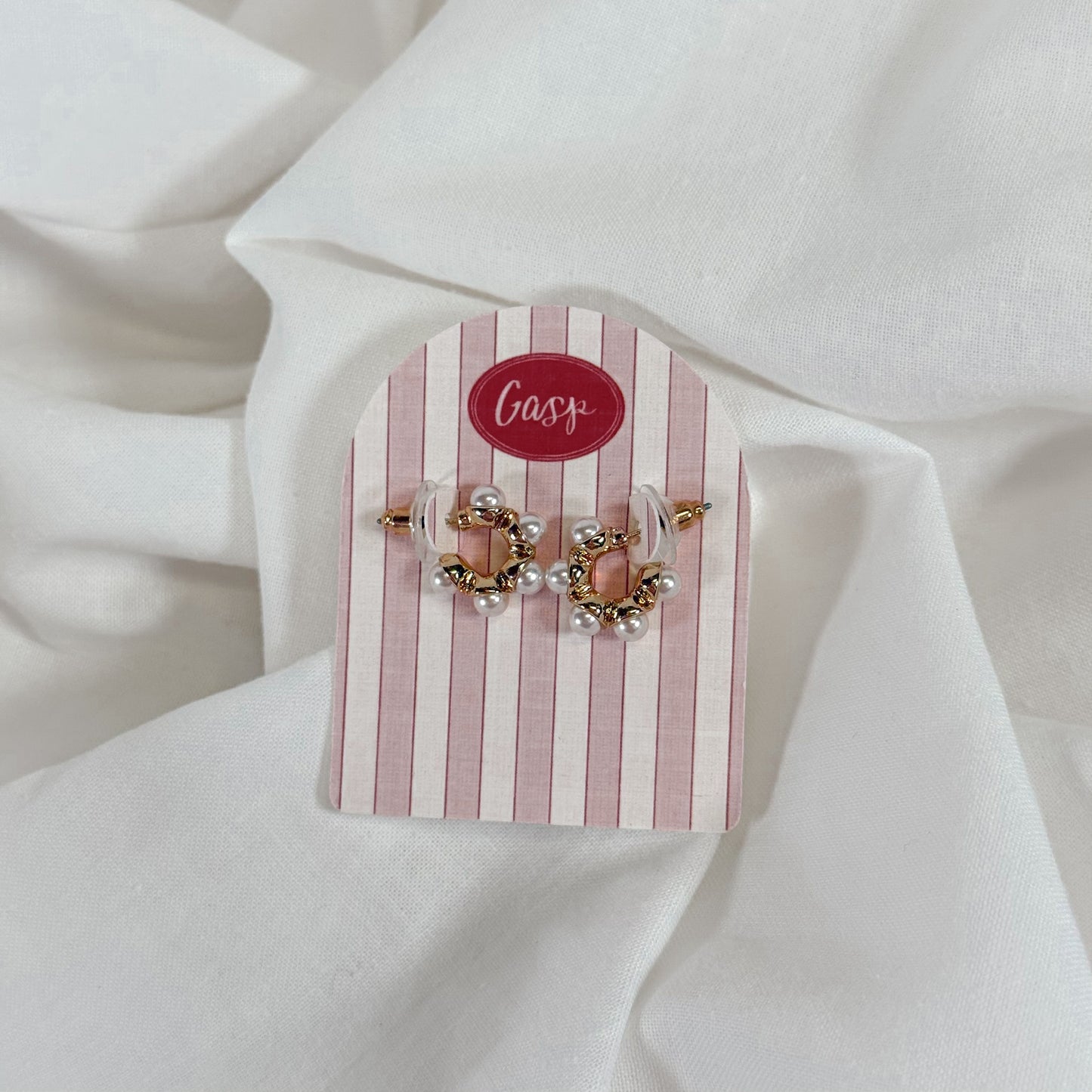 Classic Pearl Hoop Earrings