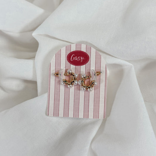 Classic Pearl Hoop Earrings