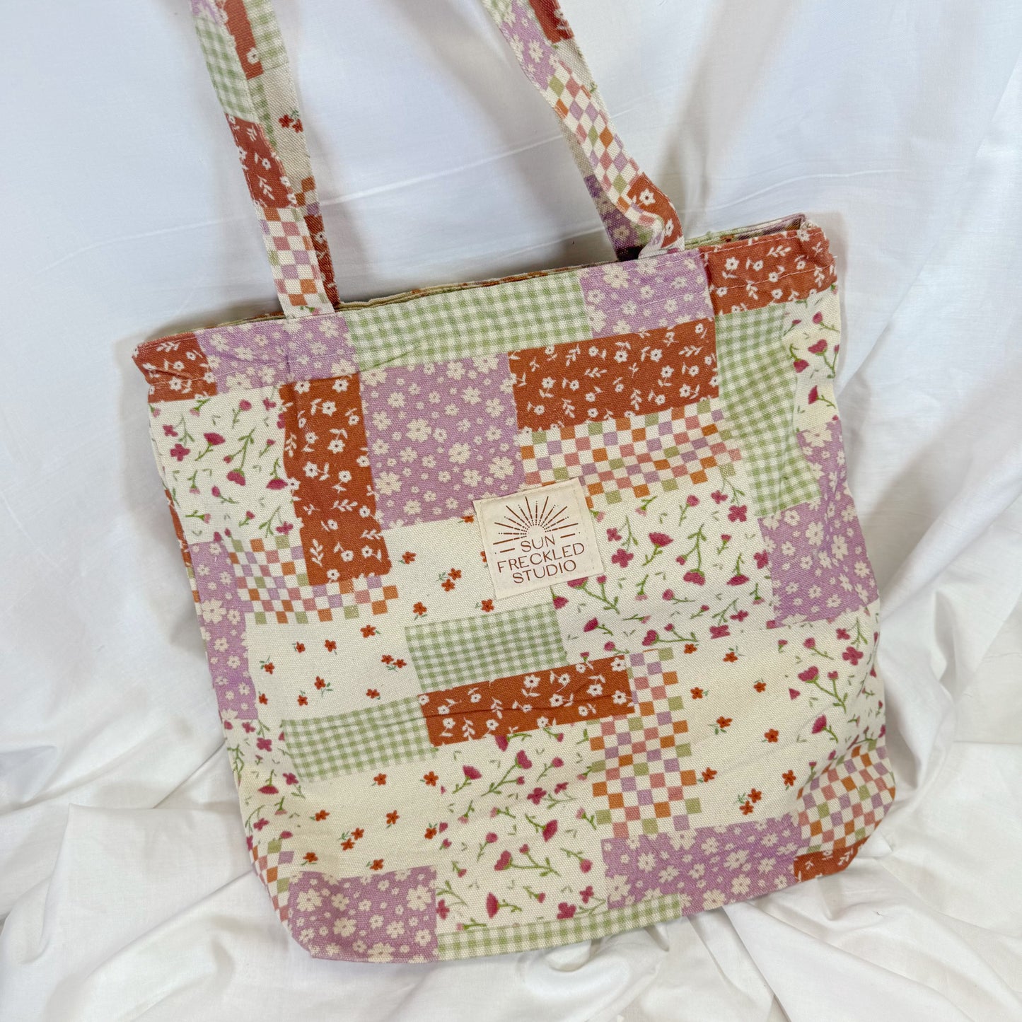 Patchwork Floral Tote Bag