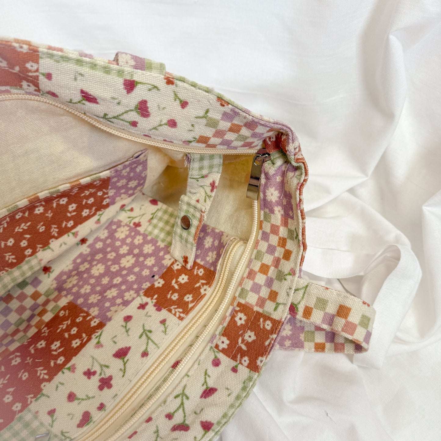 Patchwork Floral Tote Bag