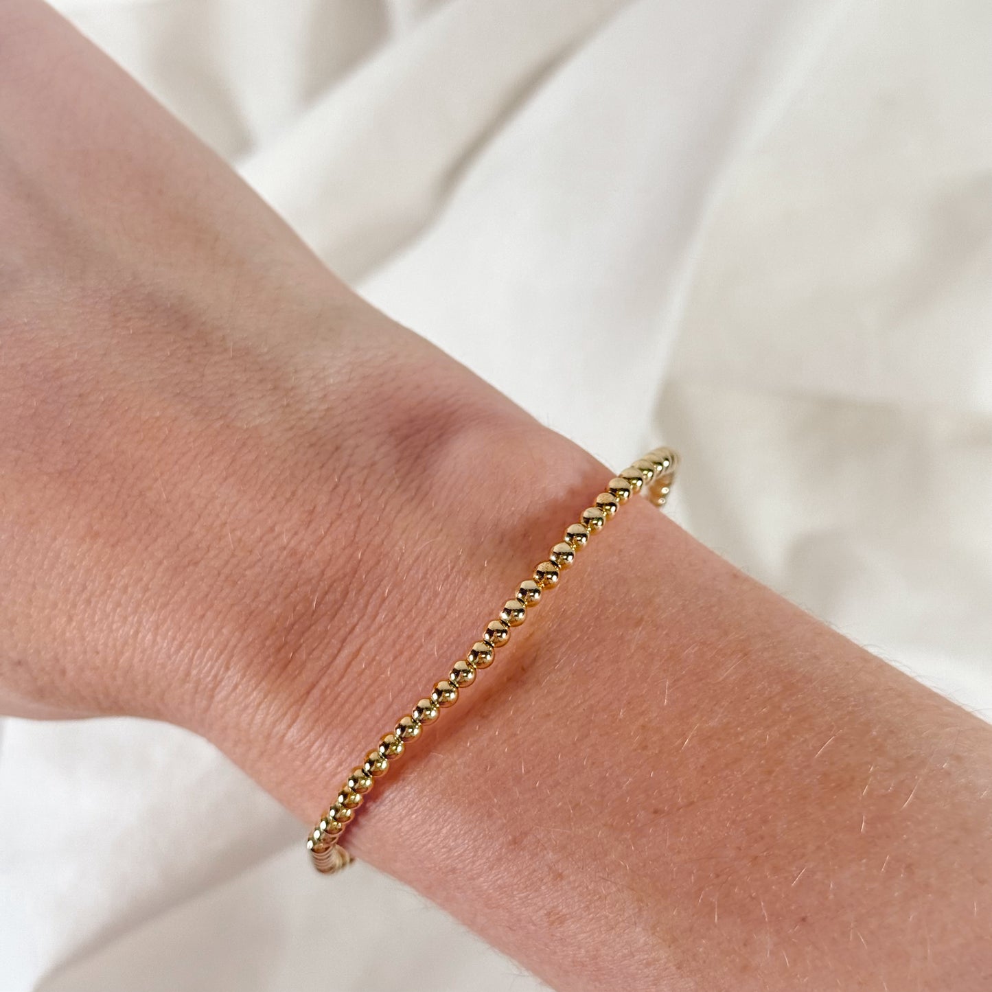 Classic Gold Filled Bead Bracelet