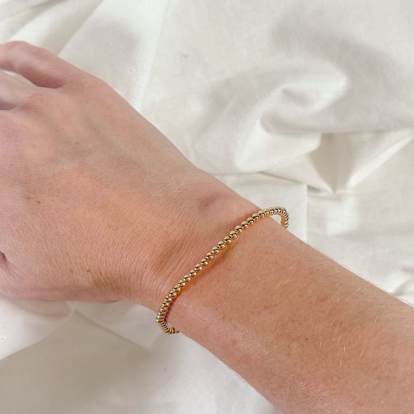 Classic Gold Filled Bead Bracelet