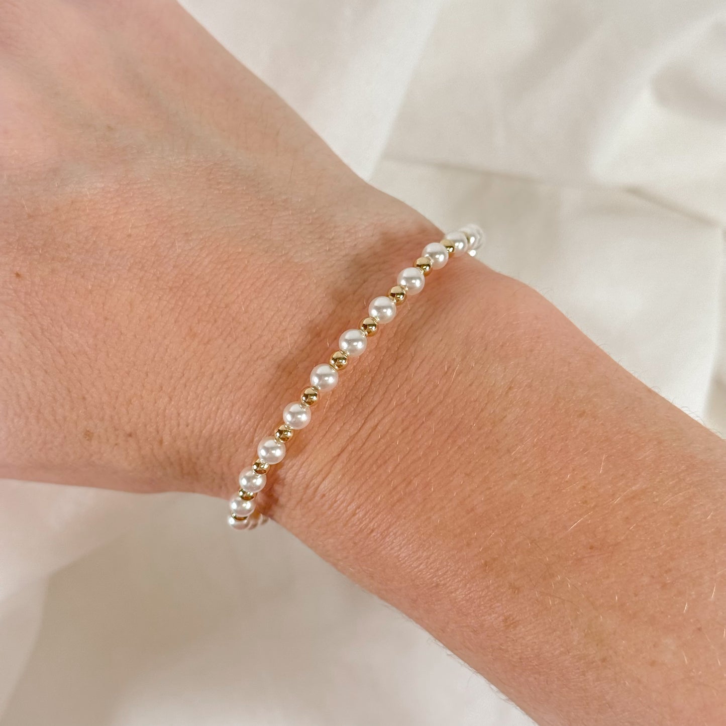 May Gold Filled Bead Bracelet