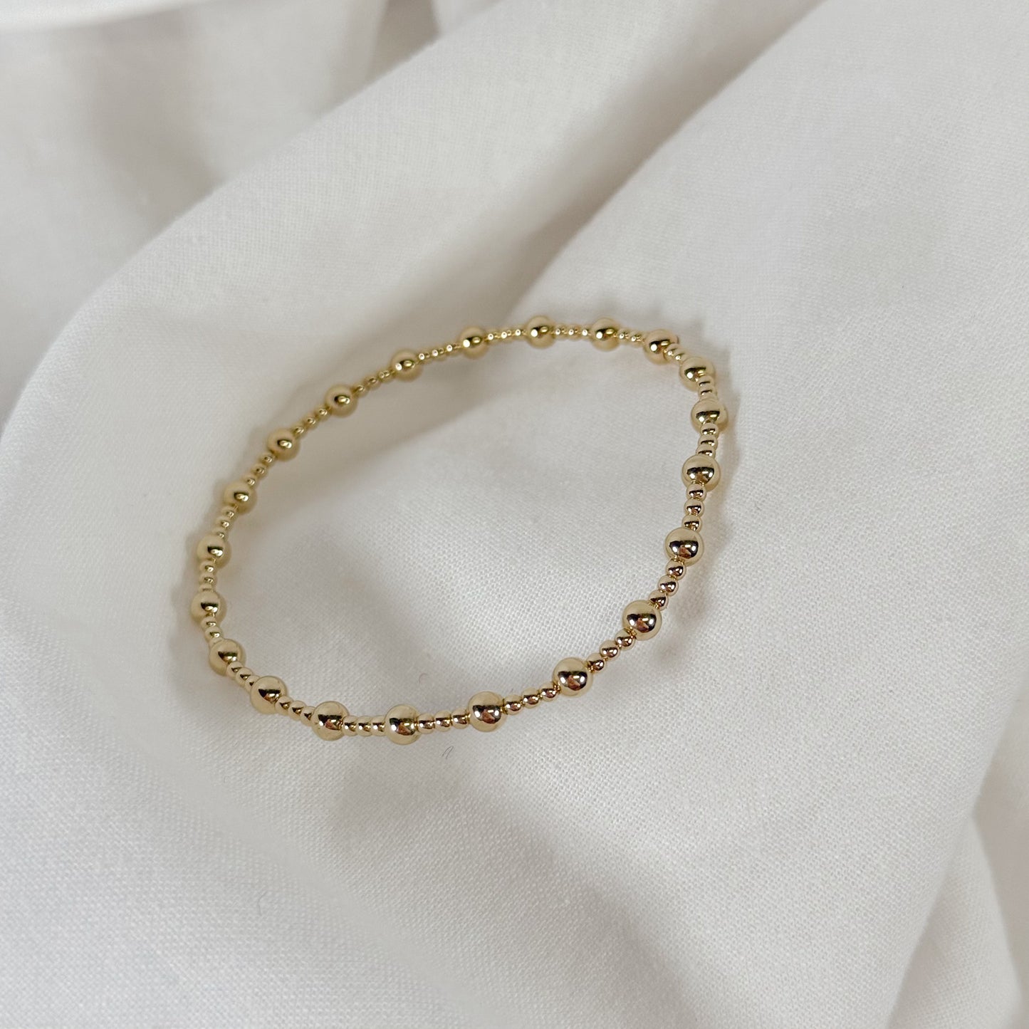 Angelina Gold Filled Bead Bracelet