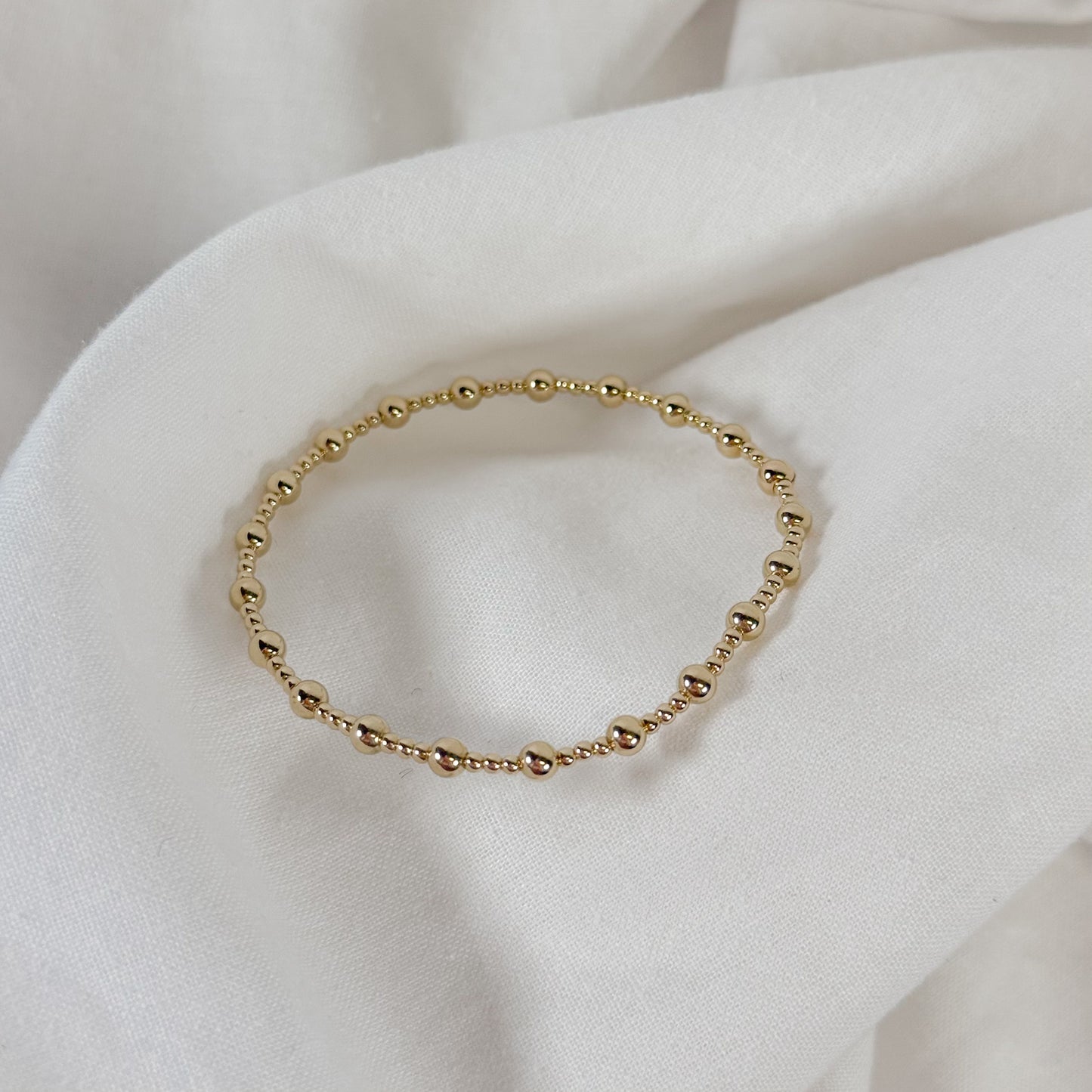 Angelina Gold Filled Bead Bracelet