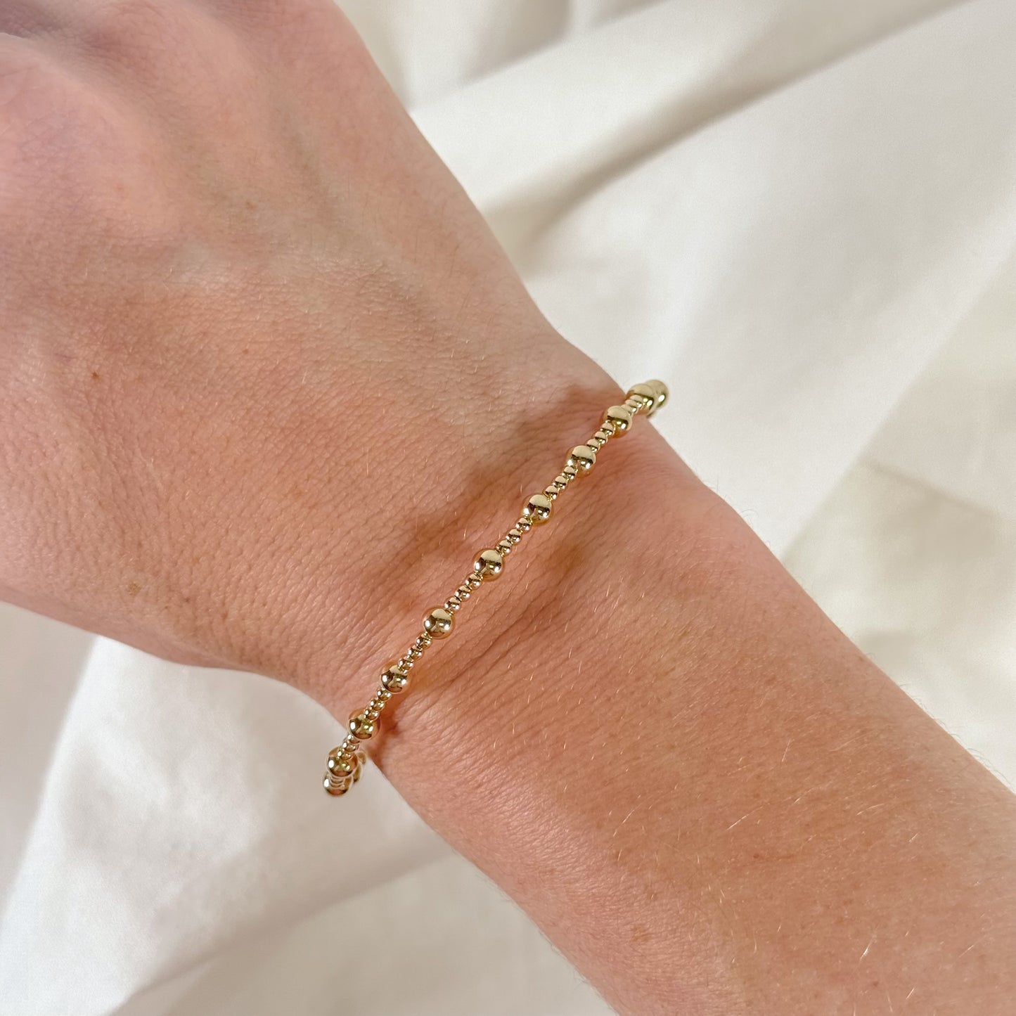 Angelina Gold Filled Bead Bracelet