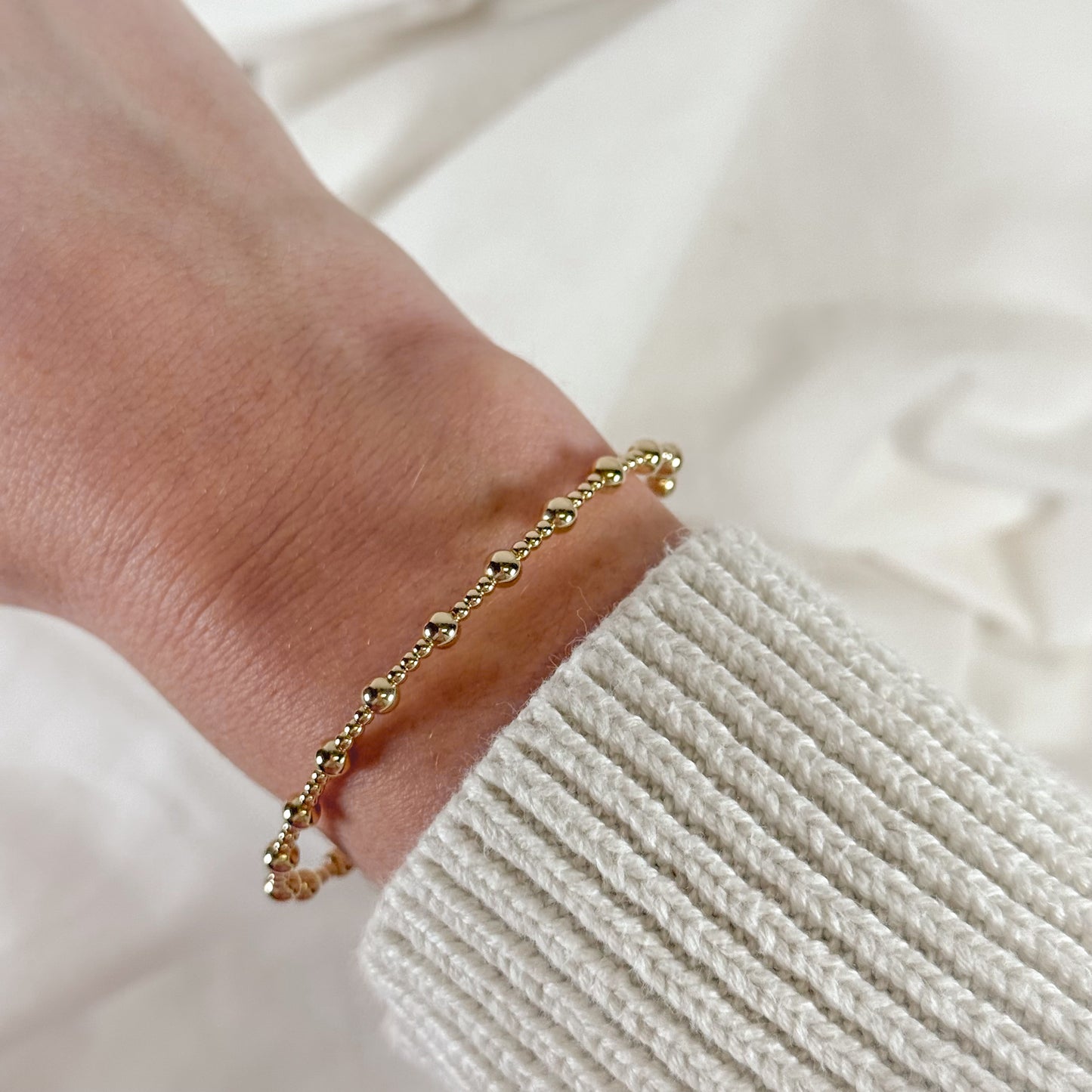 Angelina Gold Filled Bead Bracelet