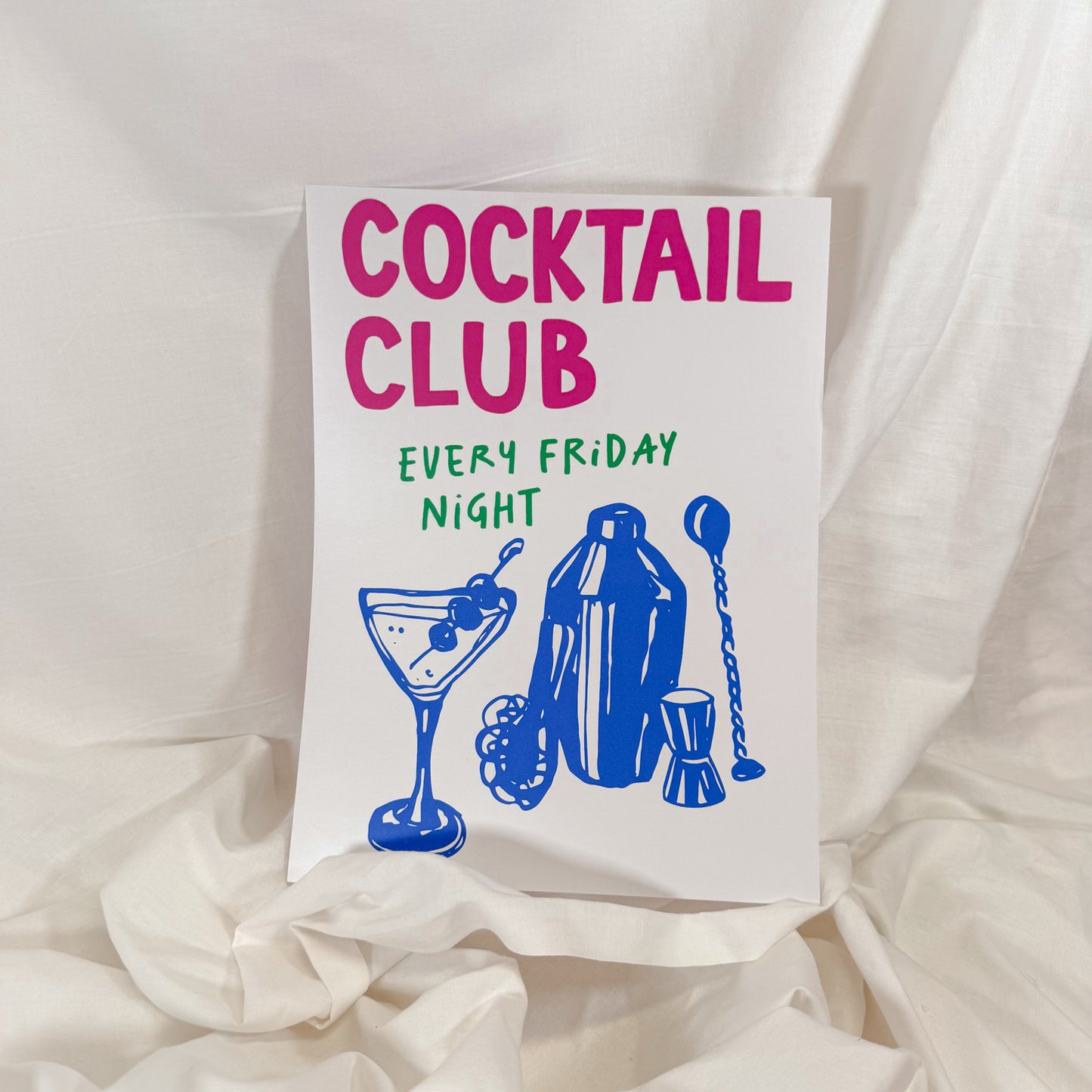 Cocktail Club Wall Art Print