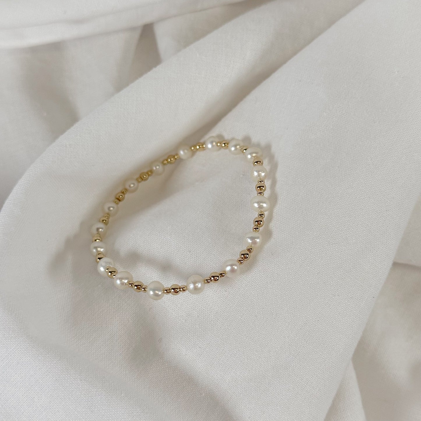 Ashlyn Gold Filled Bead Bracelet