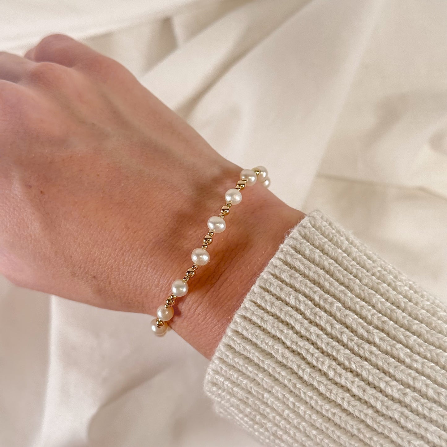 Ashlyn Gold Filled Bead Bracelet