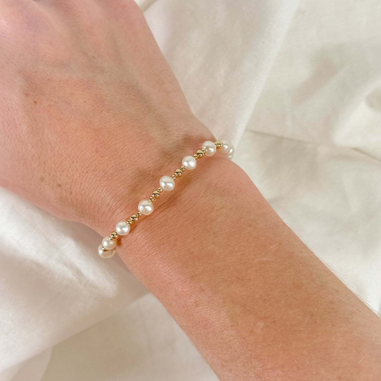 Ashlyn Gold Filled Bead Bracelet