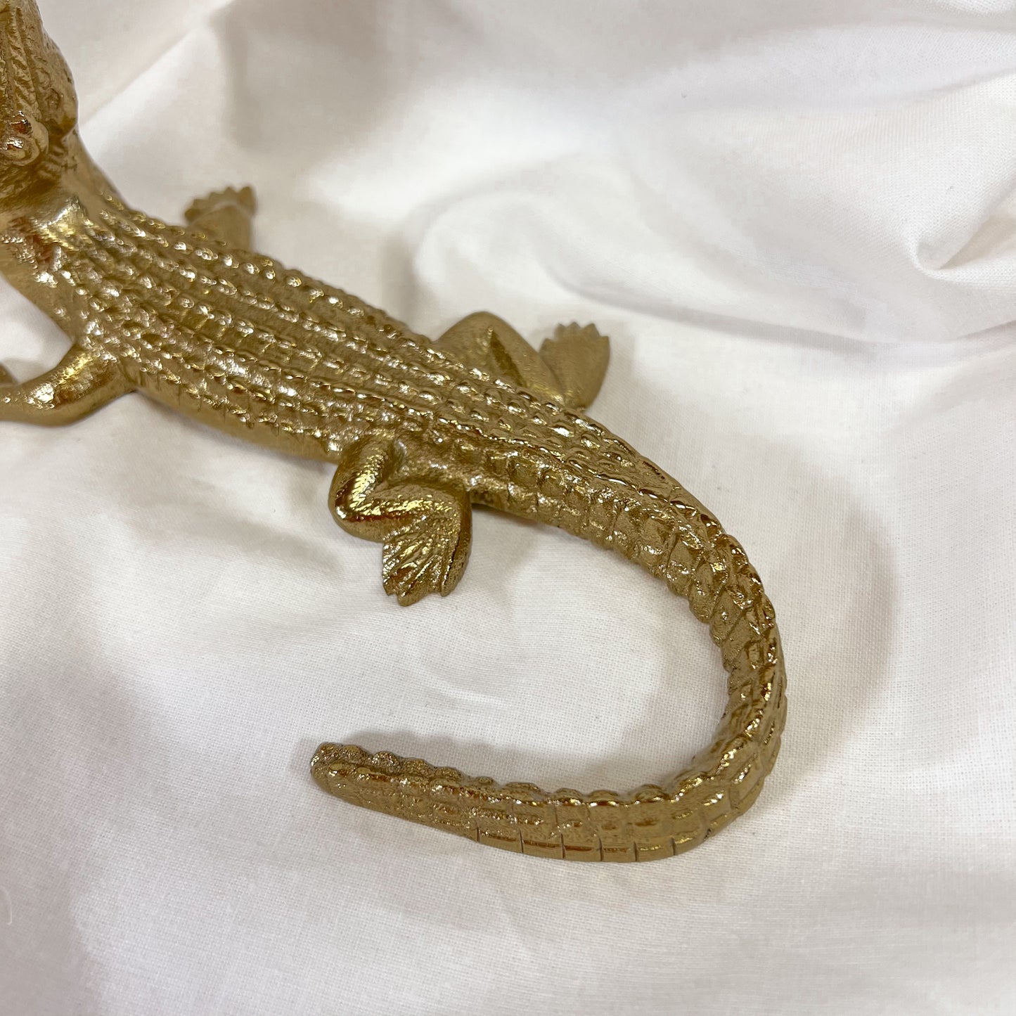 Gator Brass Candle Holder