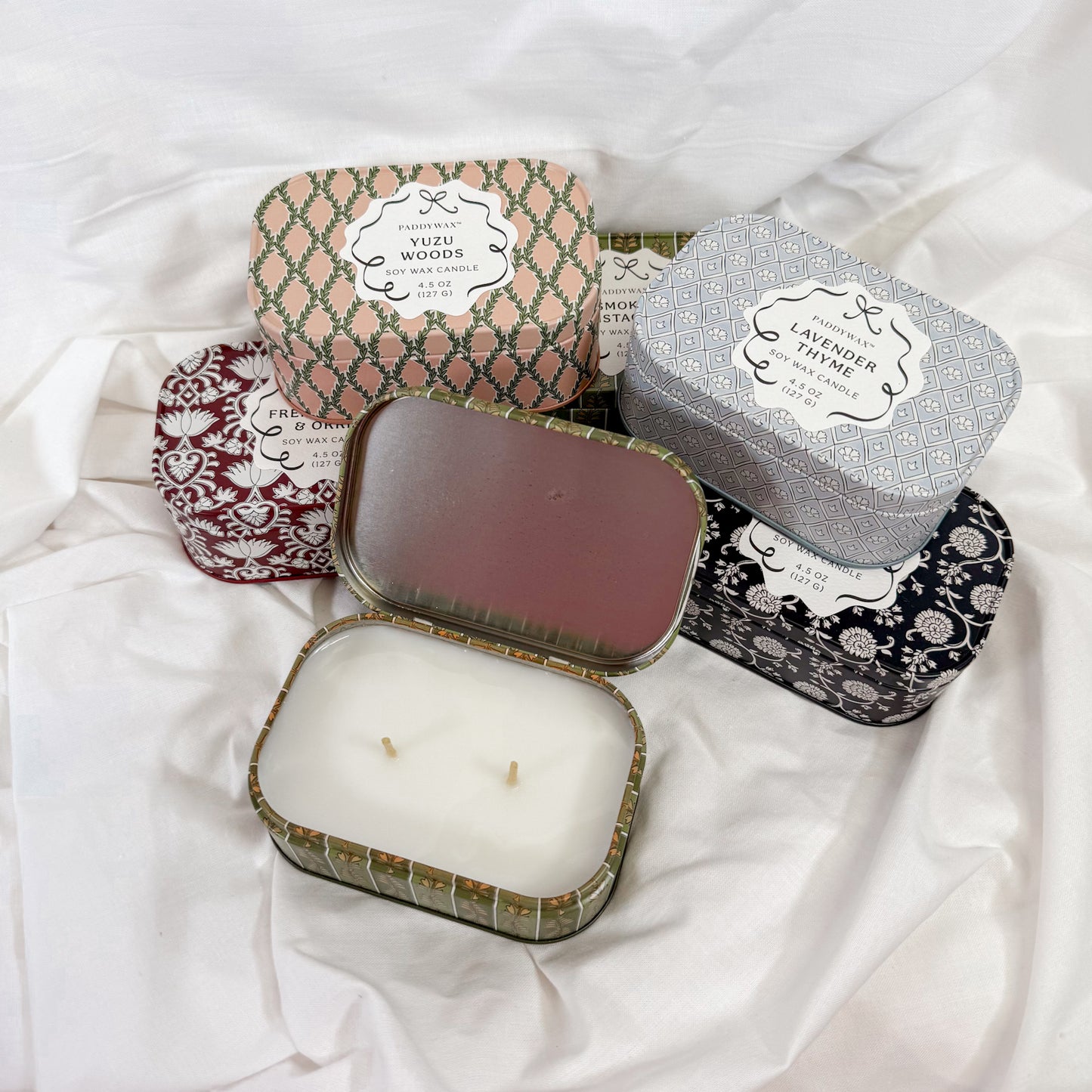 Floral Tin Candle