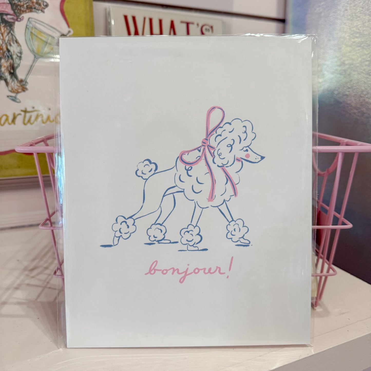 Bonjour Poodle Wall Art Print