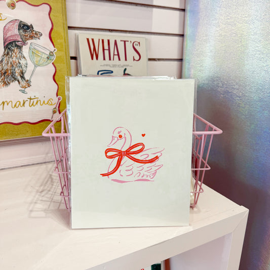 Girly Swan Wall Art Print