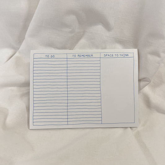 Blue To Do List Desk Pad