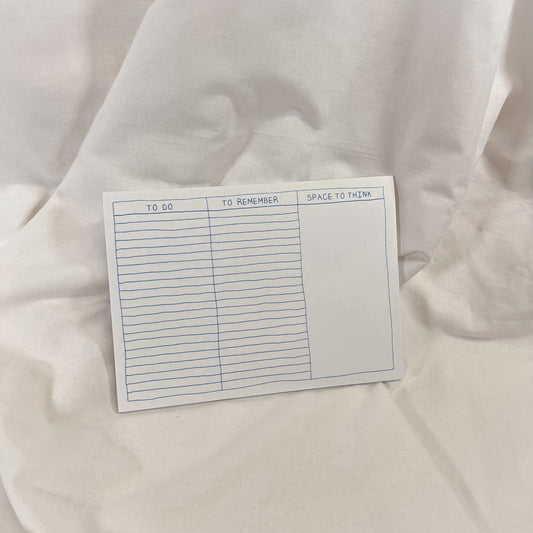 Blue To Do List Desk Pad