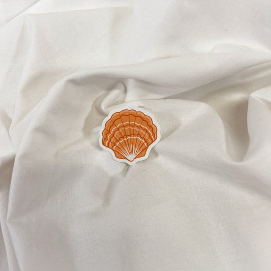 Scalloped Seashell Vinyl Sticker