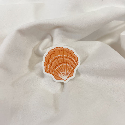 Scalloped Seashell Vinyl Sticker