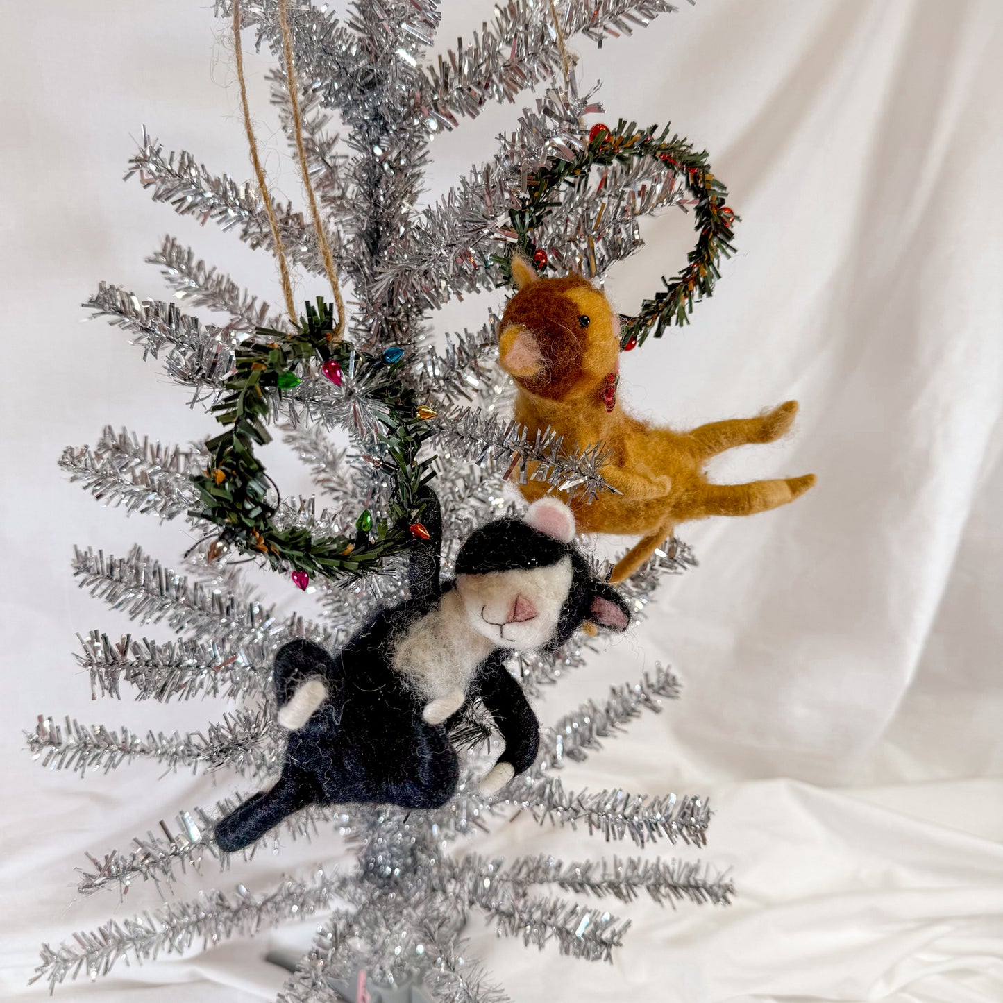 Crazy Cat Christmas Ornament