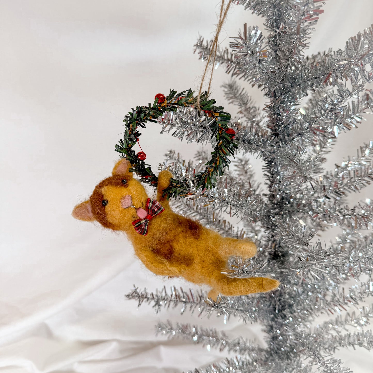 Crazy Cat Christmas Ornament