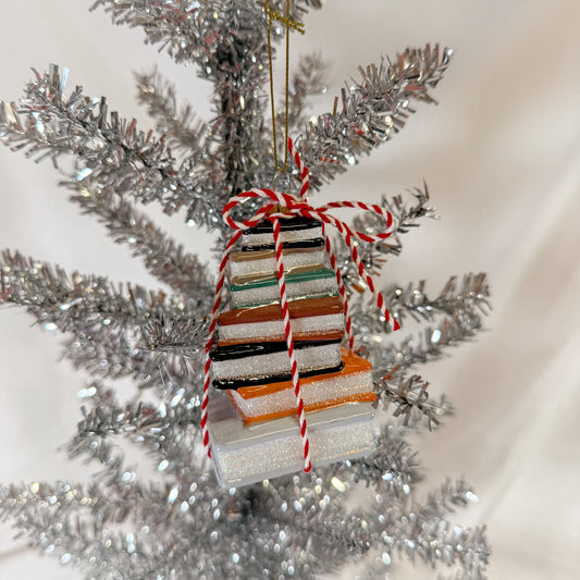 Classic Book Stack Ornament