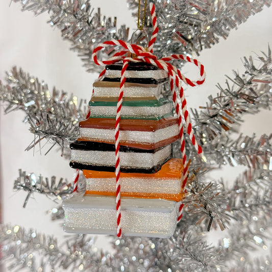 Classic Book Stack Ornament