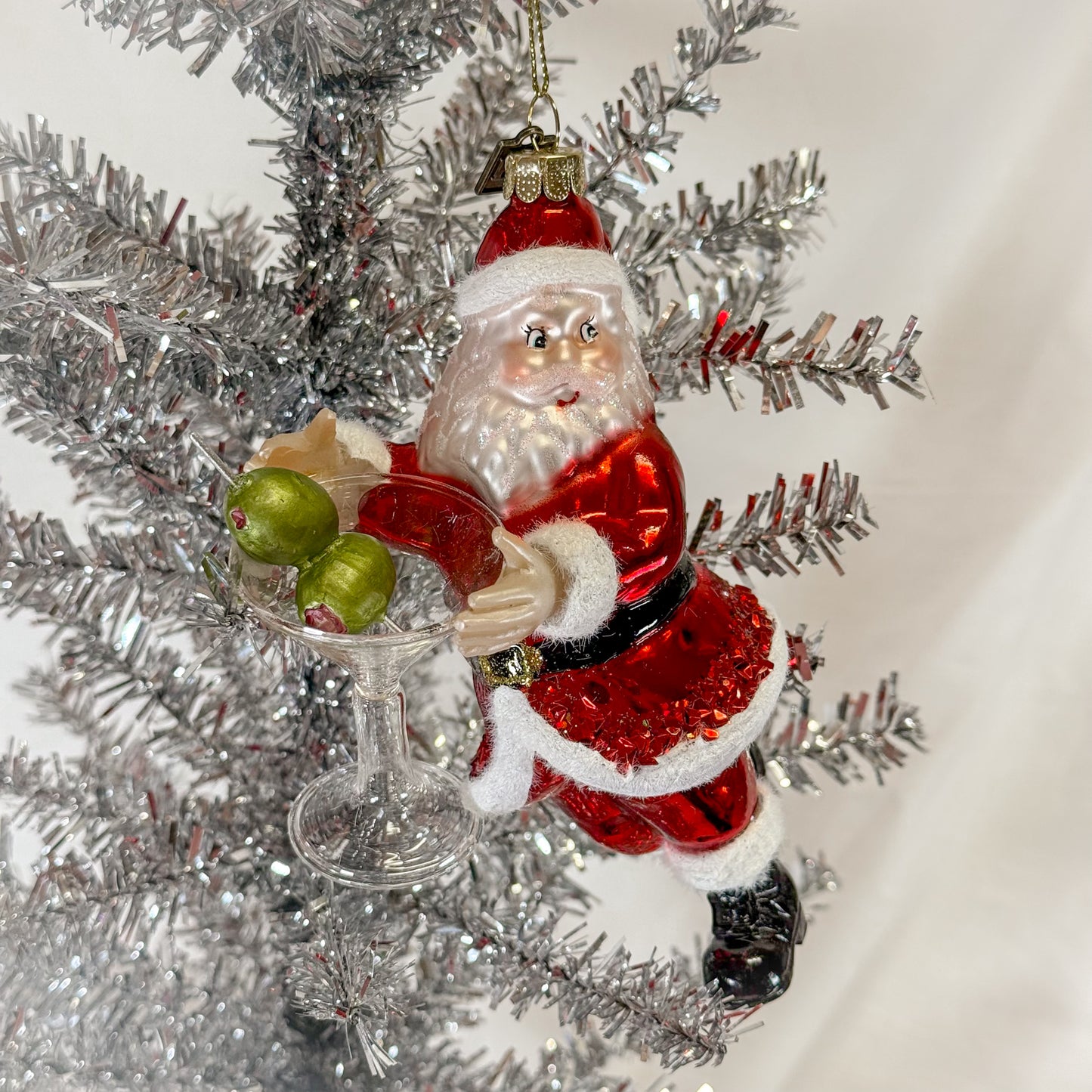 Santa Martini Ornament