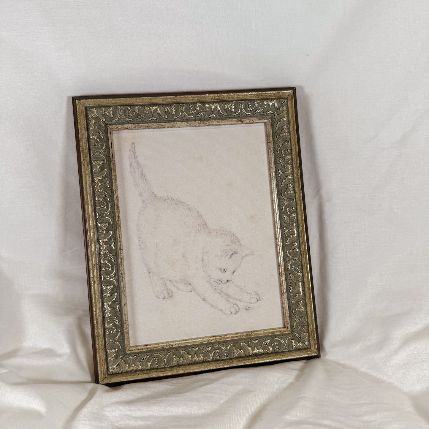 Playful Cat Framed Wall Art