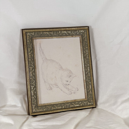 Playful Cat Framed Wall Art