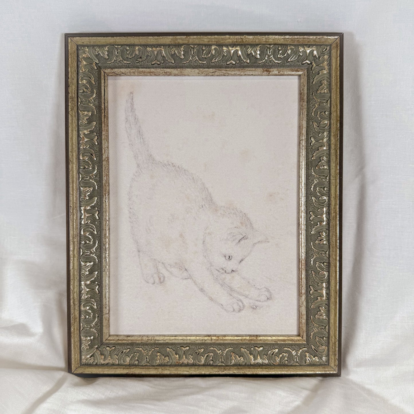 Playful Cat Framed Wall Art