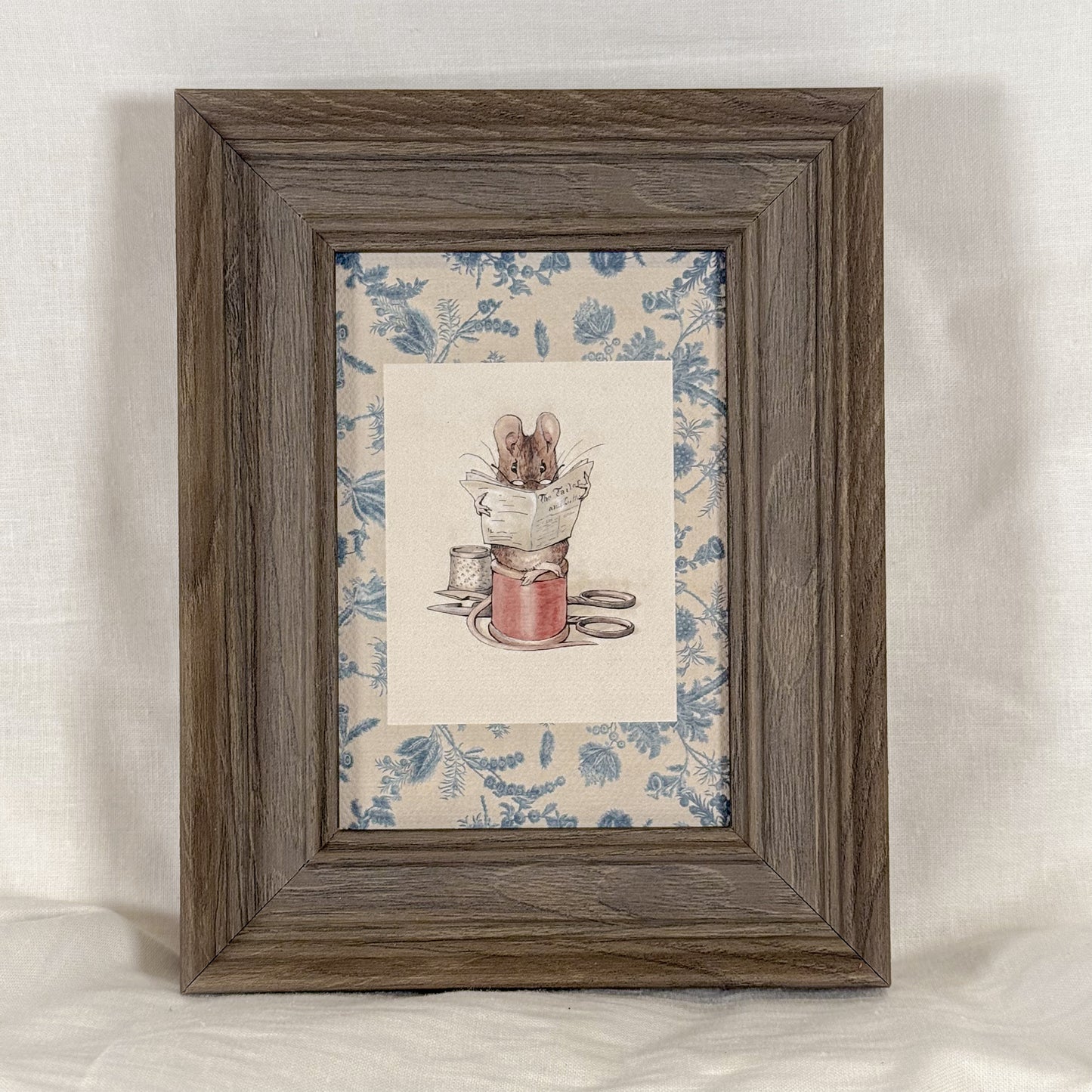 Seamstress Mouse Framed Wall Art