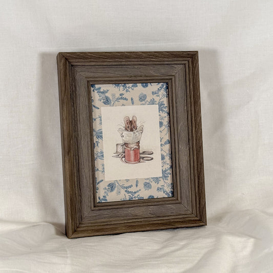 Seamstress Mouse Framed Wall Art