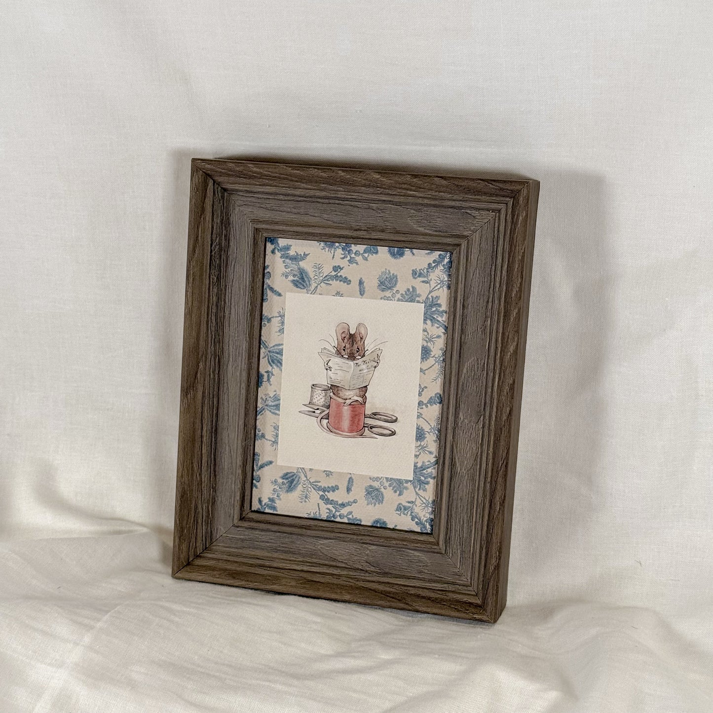 Seamstress Mouse Framed Wall Art