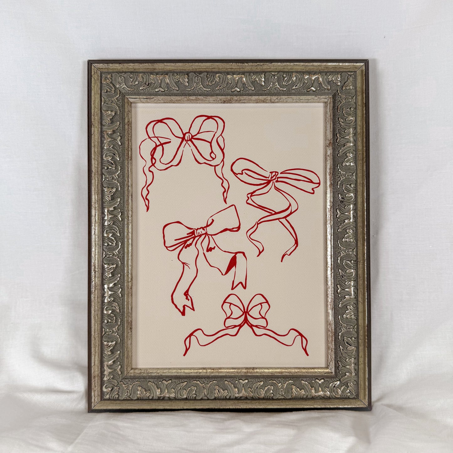 Dainty Bows Framed Wall Art