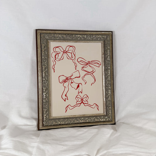 Dainty Bows Framed Wall Art