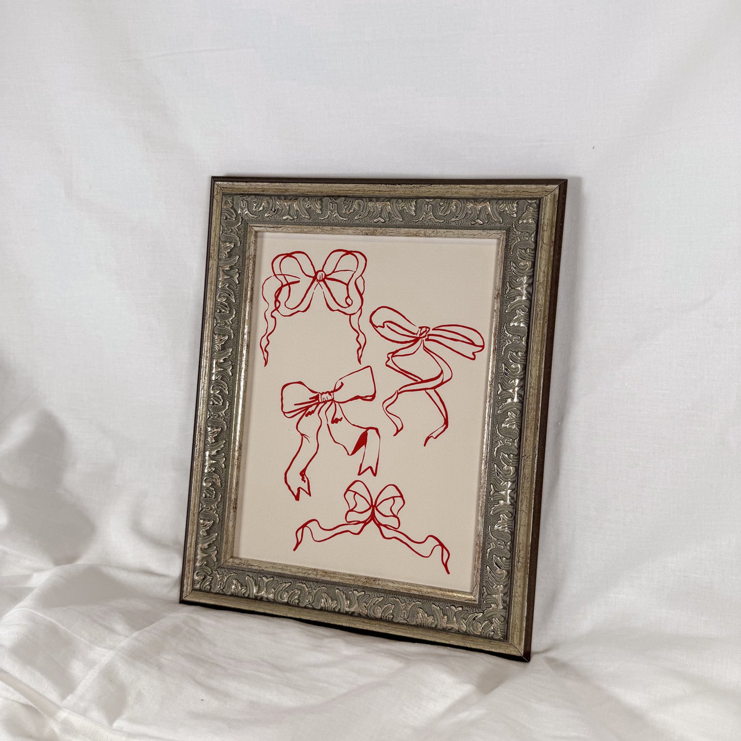 Dainty Bows Framed Wall Art