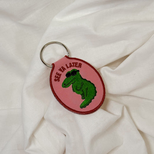 Later Gator Embroidered Keychain