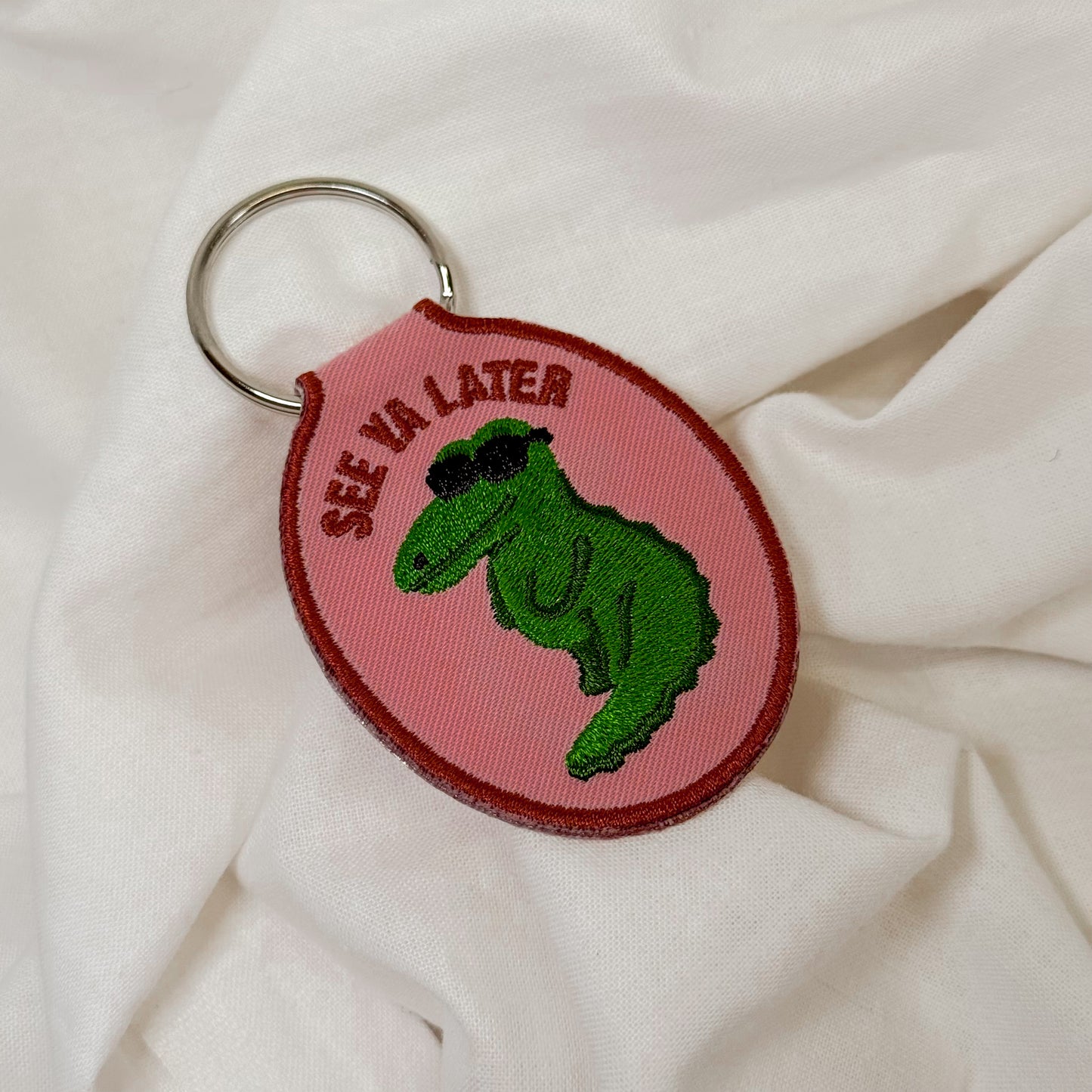 Later Gator Embroidered Keychain